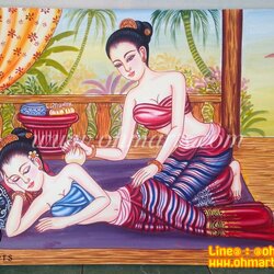 ภาพวาดคนนวด H0001