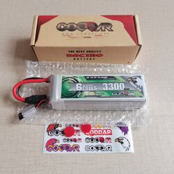 Coddar 2200Mah 6S 22.2V 60c Lipo-Batteri แบตเตอรี่ลิโพ สำหรับเครื่องบินบังคับ รถบังคับ เรือบังคับวิทยุ