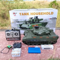 รถถังบังคับวิทยุ tank household t90a 1/20 ระบบวิทยุ 2 4 GHZ ควบคุม หมุนป้อมปืน และยิงกระสุน BB GUN ชุดพร้อมเล่น RTF" มีเสียง การทำงานเหมือนจริง สินค้างานสเกลสวยมาก