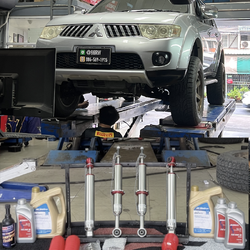 [PROFENDER]Mitsubishi Pajero 2013 อัปเกรดช่วงล่างและดูแลของเหลวชุดใหญ่ โทร. 08-65691915