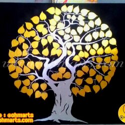 ภาพวาดต้นโพธิ์ A0113