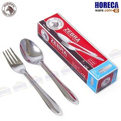 [ลายหยดน้ำ] ชุดช้อนส้อม (ราคายกโหล) หัวม้าลาย [100009]