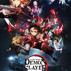 [Poster 2 ด้าน : ขนาด 27.50 x 39.37 นิ้ว] Kimetsu no yaiba The Movie : Mugen Train