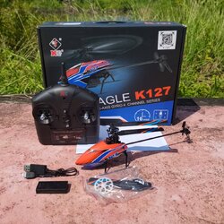WL-TOYS XK K127 EAGLE เฮลิคอปเตอร์บังคับวิทยุ 4 CH ระบบ FBL 2.4GHZ สินค้าชุดพร้อมเล่น