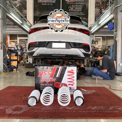 [YSS Spring comfort]BYD ATTO3 เข้ารับบริการอัพเกรดช่วงล่างให้นุ่ม ลดอาการเด้งส่ายด้านท้าย โทร. 08-6569-1915