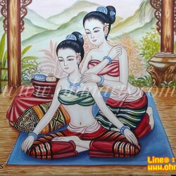 ภาพวาดคนนวด H0007