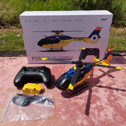 เฮลิคอปเตอร์บังคับวิทยุ YU XIANG F06 EC135 6CH 3D-6G มอเตอร์บรัสเลส หัวท้าย ระบบล๊อคความสูง ล๊อคตำแหน่ง ชุดพร้อมบิน RTF
