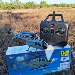 ! EUROCoptet BO-105 RC HELICOPTER 4CH ฮอบังคับตัวใหม่ล่าสุด สเกลน่าเล่นที่สุดแห่งปี2022 ระบบล็อคความสูง รุ่นสองใบ