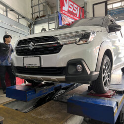 [OTANI]SUZUKI XC7 เข้ารับบริการเปลี่ยนยางรถยนต์สำหรับใช้งานทั่วไป คันนี้วิ่งน้อยมาก วันที่มาเปลี่ยนยังไม่ถึง 40,000 km โทรง