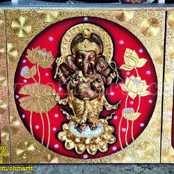 เฟรมภาพวาดองค์พระพิฆเนศ D0034