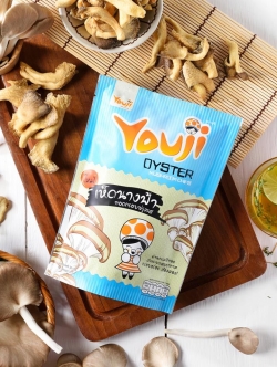 เห็ดนางฟ้าทอดกรอบปรุงรส Youji : Healthy Hut