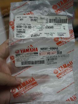 สปริงสลักลูกปืนสตาร์ทมือ SPARK, SPARK 135 แท้ๆ 90501-030A0 (ใช้ 3 ตัว)