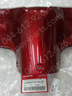 ฝาครอบแฮนด์-หลัง CLICK-I แท้ๆ สีแดงเข้ม (R326) 53206-KVB-T00ZE 