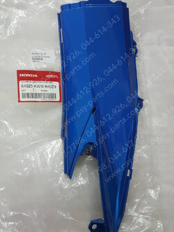 ฝาข้างตัวกลาง-ขวา WAVE 110-I ใหม่ แท้ๆ สีน้ำเงิน (B189) 64325-KWW-640ZN 