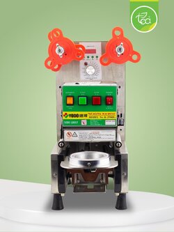 เครื่องซีลฝา ชาชมไข่มุก แก้วพลาสติก แก้วกาแฟ pp ปาก95 อัตโนมัติ YODO-2590D2 Fully Auto 500W