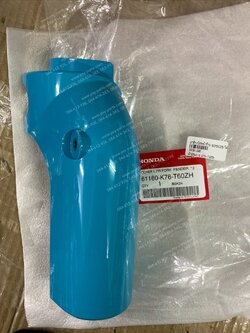 ฝาข้างโช้คหน้าซ้าย DREAM SUPER CUB/ไฟกลม แท้ๆ สีฟ้าอ่อน (219) 61160-K76-T60ZH 