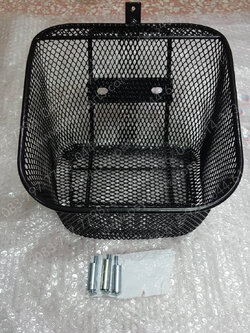 ตะกร้าหน้า SPARK 115-I ใหม่, SPARK 115-I, FINN ลวดตาข่าย สีดำ 