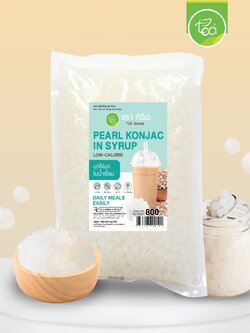 บุกไข่มุกขาว บุกไข่มุก 800 กรัม ตรา ทีอีเอ บุกใส บุกไข่มุก มุกบุกขาว บุกสำเร็จรูป ฟองมุกใส ท็อปปิ้งเครื่องดื่ม Konjac Pearl