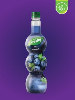 ไซรัปบลูเบอร์รี่ ไซรัปเฟรชชี่ Freshy ไซรัปผลไม้ น้ำบลูเบอร์รี่ น้ำผลไม้ น้ำเชื่อมผลไม้ ไซรัปเข้มข้น ขนาด 710 ml