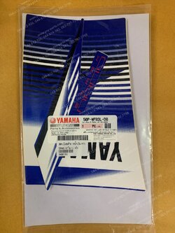 สติ๊กเกอร์บังลมซ้าย SPARK NANO/11 แท้ๆ รถสีน้ำเงิน/ขาว 50P-WF83L-D0