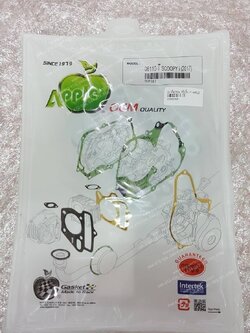 ปะเก็นชุดบน SCOOPY/17 APPLE 2V+ชุดยาง