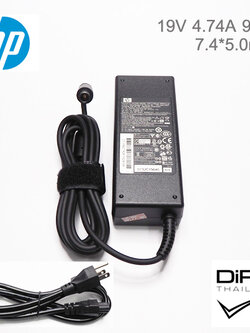 Adapter HP 19V 4.74A 90W (7.4x5.0mm) สินค้าใหม่แท้ แถมสายไฟ