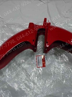 บังโคลนหน้า DREAM SUPER CUB/ไฟกลม แท้ๆ สีแดงสด (354) 61100-K76-T60ZC 