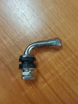 จุกเติมลม งอ (สเตนเลส) สำหรับยางเรเดียล 