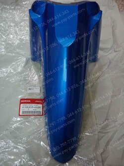 บังโคลนหน้า WAVE 125X แท้ๆ สีน้ำเงิน (B189) 61100-KVR-600ZR 