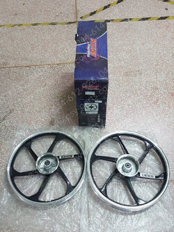 ล้อแม็กคู่ WAVE 125 ดรัมเบรค (ขอบ 17) 7 ก้าน/ดำ