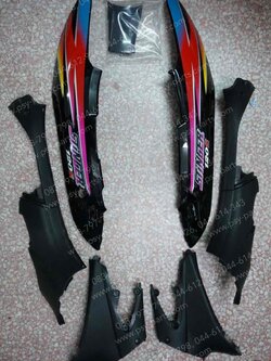 พลาสติกชุด STINGER แท้ๆ สีดำ (ไม่รวมหน้ากาก,บังโคลน)