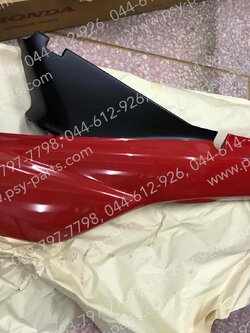 ฝาครอบข้างซ้าย NICE แท้ๆ สีดำ/แดง 64380-KEV-750ZC + ฝาครอบข้างขวา NICE แท้ๆ สีดำ/แดง 64370-KEV-750ZC