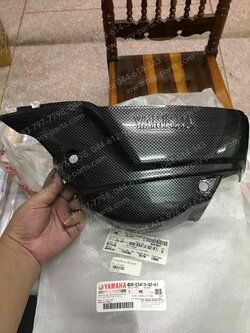 ฝาครอบสายพาน FINO แท้ๆ (อะไหล่แต่ง) เล็ก-ลายดำ 4D0-E5413-Q2-K1