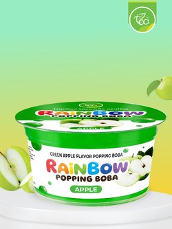 มุกป๊อป ไข่มุกป๊อป แอปเปิ้ล 130 กรัม เรนโบว์ป๊อปปิ้ง ป๊อปปิ้งโบบา เม็ดป๊อป Rainbow Popping Boba Apple ตรา ทีอีเอ