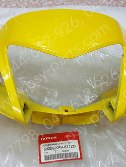 เสื้อไฟหน้าตัวหน้า WAVE 125-R ดรัมเบรค แท้ๆ สีเหลือง (Y165) 53205-KPH-671ZD 