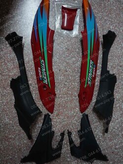 พลาสติกชุด STINGER แท้ๆ สีแดง (ไม่รวมหน้ากาก,บังโคลน)