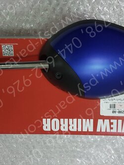 กระจกส่องหลัง FILANO 125, GRAND FILANO แท้ๆ ซ้าย-สีน้ำเงินเข้มด้าน (1526) 2BL-F6280-A0