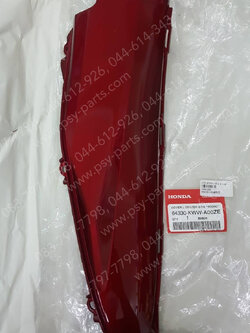 ฝาข้างตัวกลาง-ซ้าย WAVE 110-I แท้ๆ สีแดงเข้ม (R326) 64330-KWW-A00ZE 