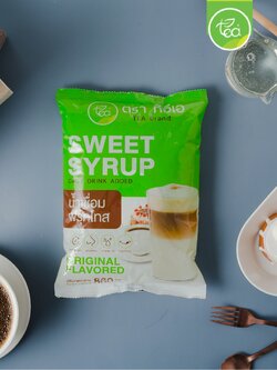 น้ำเชื่อมใส น้ำหวาน ไซรัป น้ำเชื่อมสำเร็จรูป น้ำเชื่อมถุงเติม น้ำเชื่อมฟรุกโตส ไซรัปใส เครื่องดื่ม Fast Dissolving Syrup 860ml/ถุง ตรา ทีอีเอ