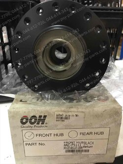 ดุมล้อหน้า JR 120, BELLE-RM, BELLE-R, Y 111 (ดิสก์เบรคหน้า) (T) สีดำ