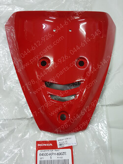ฝาครอบแตร WAVE 125/04 แท้ๆ สีแดงสด (R263) 64500-KPH-690ZE 