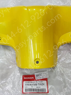 ฝาครอบแฮนด์-หลัง CLICK-I แท้ๆ สีเหลือง (192) 53206-KVB-T00ZK 