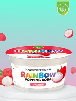 มุกป๊อป ไข่มุกป๊อป ลิ้นจี่ 130 กรัม เรนโบว์ป๊อปปิ้ง ป๊อปปิ้งโบบา เม็ดป๊อป Popping Boba Lychee ตรา ทีอีเอ
