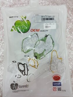 ปะเก็นชุดบน SCOOPY/21 APPLE 2V+ชุดยาง