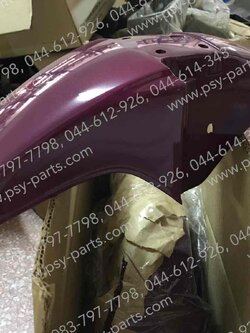 บังโคลนหน้า AKIRA 120 (T) สีม่วงแดง (S52)/ดำ