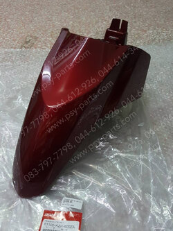 บังโคลนหน้า CLICK 125-I แท้ๆ สีแดงเข้ม (R326) 61100-KZR-600ZA 