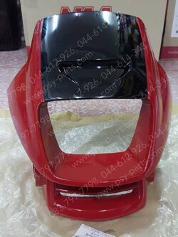 หน้ากากไฟหน้า AKIRA 120 (T) สีแดงสด/ดำ