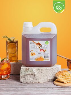 น้ำผึ้งแกลอน 4 กิโลกรัม น้ำผึ้งเกสรดอกไม้ป่า น้ำผึ้ง แท้ เดือนห้า Honey น้ำผึ้งป่า เครื่องดื่ม ตรา ทีอีเอ