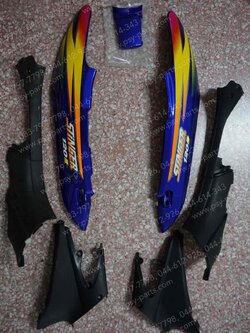 พลาสติกชุด STINGER แท้ๆ สีน้ำเงิน (ไม่รวมหน้ากาก,บังโคลน)