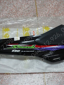 ฝาครอบข้างขวา SMASH JUNIOR แท้ๆ สีดำ-รถแดง 47110-09G20-406